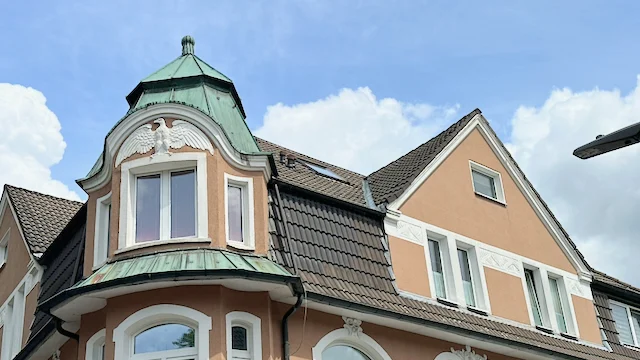 Charakteristisches Türmchen des Jugendstilhauses an der Ammerstraße